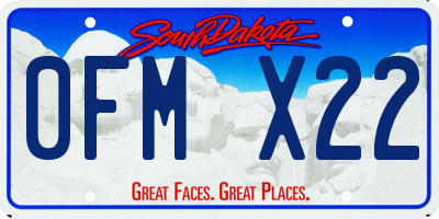 SD license plate 0FMX22