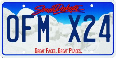 SD license plate 0FMX24
