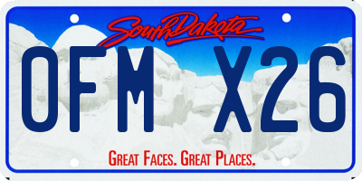 SD license plate 0FMX26