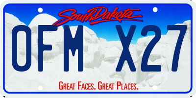 SD license plate 0FMX27