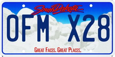 SD license plate 0FMX28