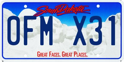 SD license plate 0FMX31