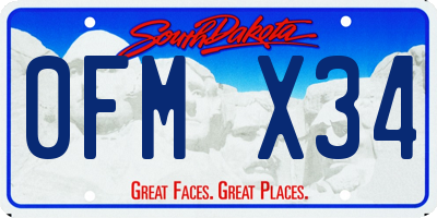 SD license plate 0FMX34