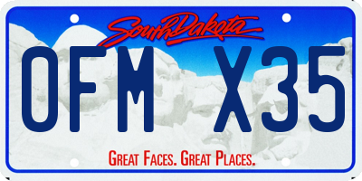 SD license plate 0FMX35