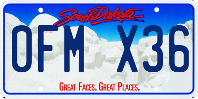SD license plate 0FMX36