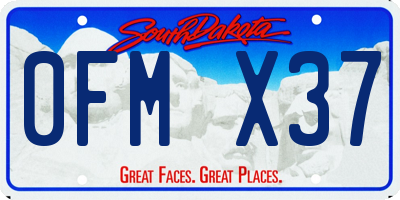 SD license plate 0FMX37