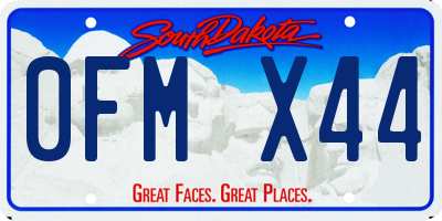 SD license plate 0FMX44