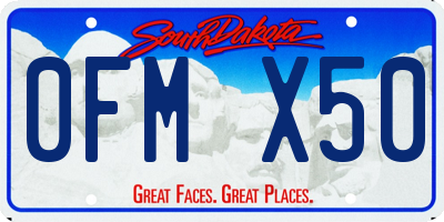 SD license plate 0FMX50