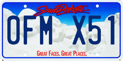 SD license plate 0FMX51
