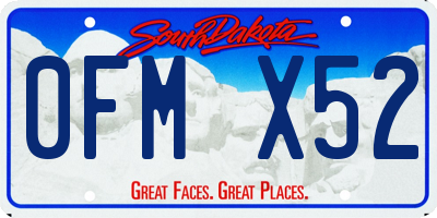 SD license plate 0FMX52