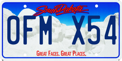 SD license plate 0FMX54