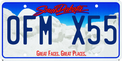 SD license plate 0FMX55
