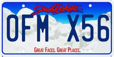SD license plate 0FMX56