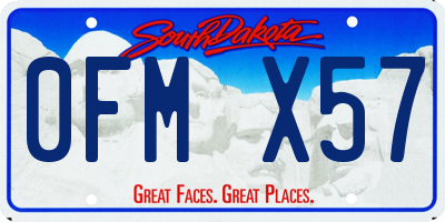 SD license plate 0FMX57