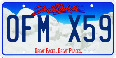 SD license plate 0FMX59