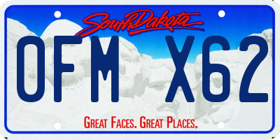 SD license plate 0FMX62