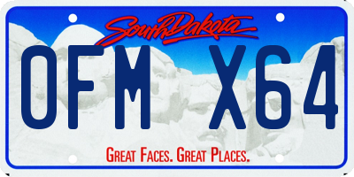 SD license plate 0FMX64