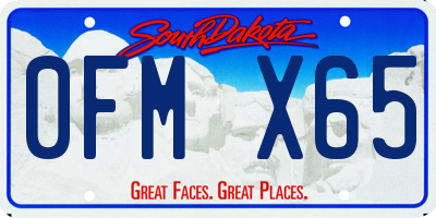 SD license plate 0FMX65