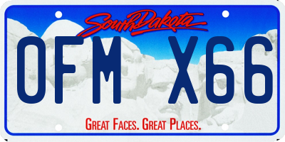 SD license plate 0FMX66