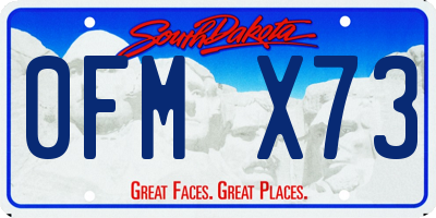 SD license plate 0FMX73