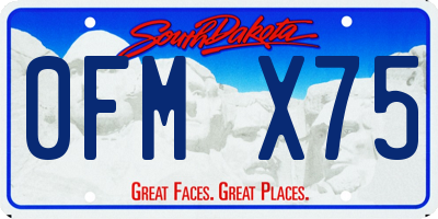 SD license plate 0FMX75
