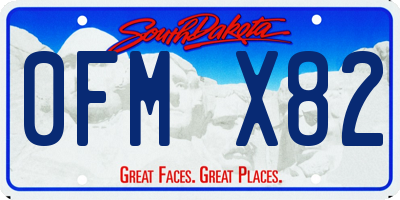 SD license plate 0FMX82