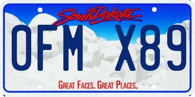 SD license plate 0FMX89