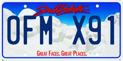 SD license plate 0FMX91