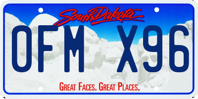 SD license plate 0FMX96