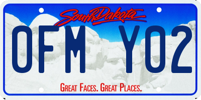 SD license plate 0FMY02