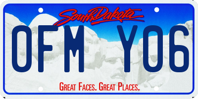 SD license plate 0FMY06