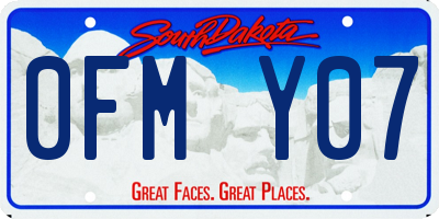 SD license plate 0FMY07