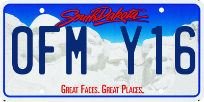 SD license plate 0FMY16