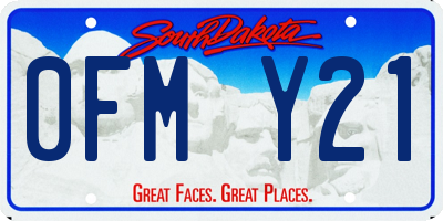 SD license plate 0FMY21