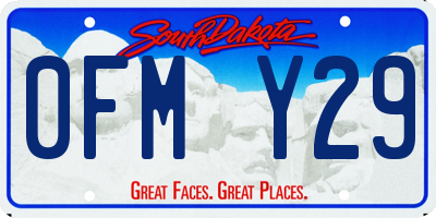 SD license plate 0FMY29