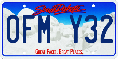 SD license plate 0FMY32