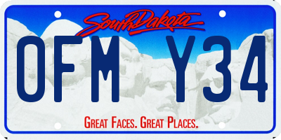 SD license plate 0FMY34