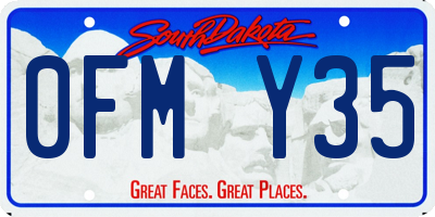 SD license plate 0FMY35