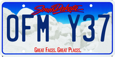 SD license plate 0FMY37