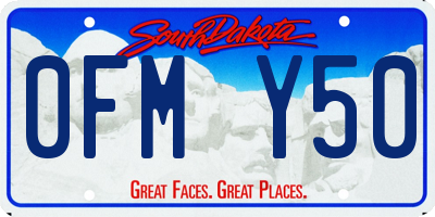 SD license plate 0FMY50