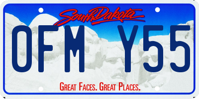 SD license plate 0FMY55