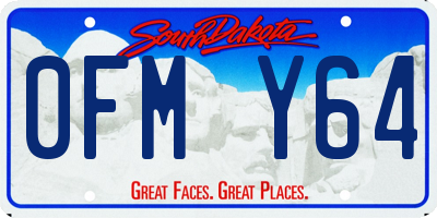 SD license plate 0FMY64