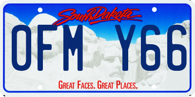 SD license plate 0FMY66