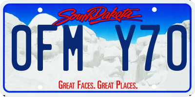 SD license plate 0FMY70