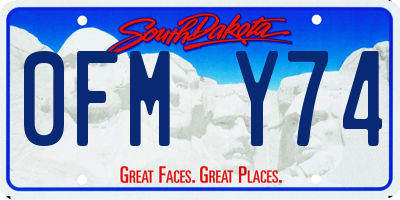 SD license plate 0FMY74