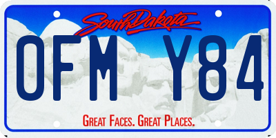 SD license plate 0FMY84