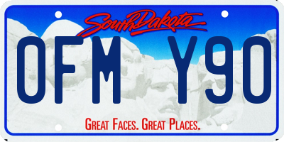 SD license plate 0FMY90