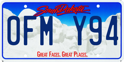 SD license plate 0FMY94