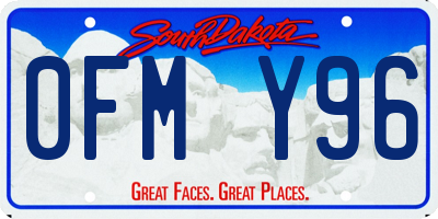 SD license plate 0FMY96