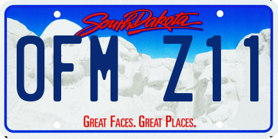 SD license plate 0FMZ11